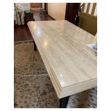 Stone table with Metal Legs