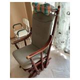 Wooden glider rocker