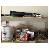 Contents of top two shelves