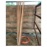 8’ Oak trim & electrical wire