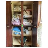 Contents of linen closet and bathroom
