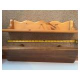 Assorted wooden shelves