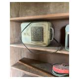Space heater, feed scoop, floating heater for livestock and yardstick