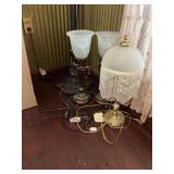 Miscellaneous table lamps, and floor lamp