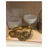 Miscellaneous glass decor, tea pitcher set, salt & pepper sets