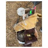 Pump sprayer, light and welding clothing