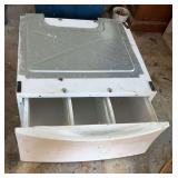 Riser for washer or dryer with storage below