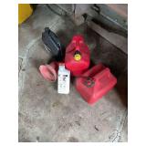 Miscellaneous gas cans and bar chain oil