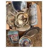 Assorted silver plated items
