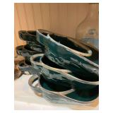 Miscellaneous decorative glassware, dip bowls and candy dishes