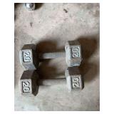 Set of 2- 20 pound weights