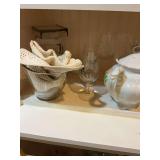 Miscellaneous glassware and pitchers