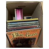 Box of assorted records