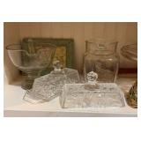 Miscellaneous serving plates, bowls, and decor