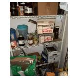 White metal shelving unit 36”w x 56” t