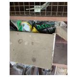 Electric Fence Insulators, Tpost clips and a trashcan