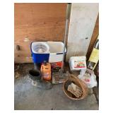 Trash bags, Bissell floor sweeper, miscellaneous items
