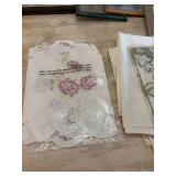 Tablecloth, picture frames, wall decor, picture holder
