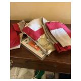Placemats, tablecloth bags, miscellaneous items