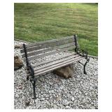 Wooden park bench