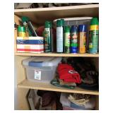 Bug repellent, winter wear, and other assorted items
