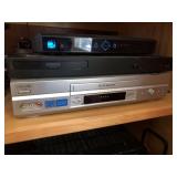 Blu-ray player and VHS Sony Player