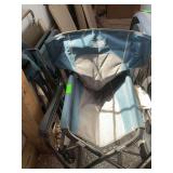 Three folding camping chairs