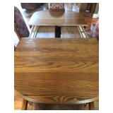 Large dining room table and 6 chairs
