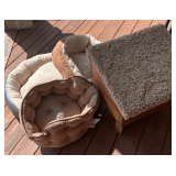 Assorted pet beds and pet step up