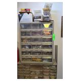 Two Plastic Drawer Organizers with contents