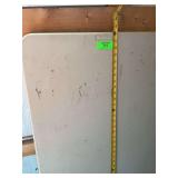 Three folding tables - 48", 28" & 48" round
