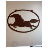 Metal wall decor, Dreamcatcher, and horseshoe cactus