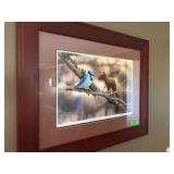 29x22” Bluejay and squirrel picture