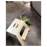 Large stepstool and work light