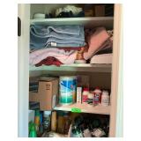 Contents of cabinet in bathroom