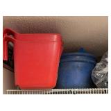 Feed buckets and winter blankets