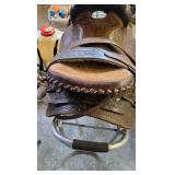 Beautiful Leather Saddle with Stand