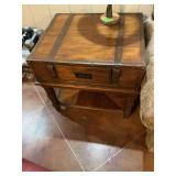 Side table with contents