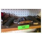 Contents of shelf above work bench