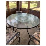 Patio table and five chairs