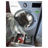 LG thin Q Electric Front load washer with storage compartment