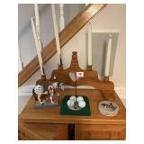 Miscellaneous candleholder, Indian horse, golf balls