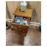 End table with contents