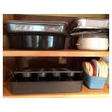 Roasters cake, pans, and other assorted