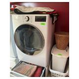LG thin Q front load dryer with storage container excellent condition