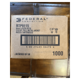 1000 rounds 9mm Ammo - Federal Brand