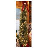 7 ft. skinny lighted Christmas tree w/box