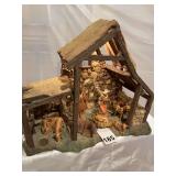 Lighted Manger scene from Dollywood about 25 years old. Real nice scene and is made from some type of stone heavy material