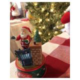 Coca Cola Santa Music box, vintage, works great w/box.