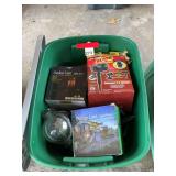 Tote full of outside Lasar lights -6 in all plus other lights